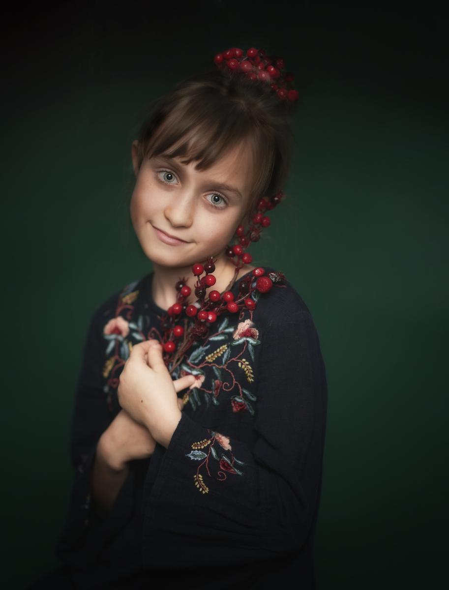 Czesława Włuka- Pani o czerwonych włosach, fotografia studyjna