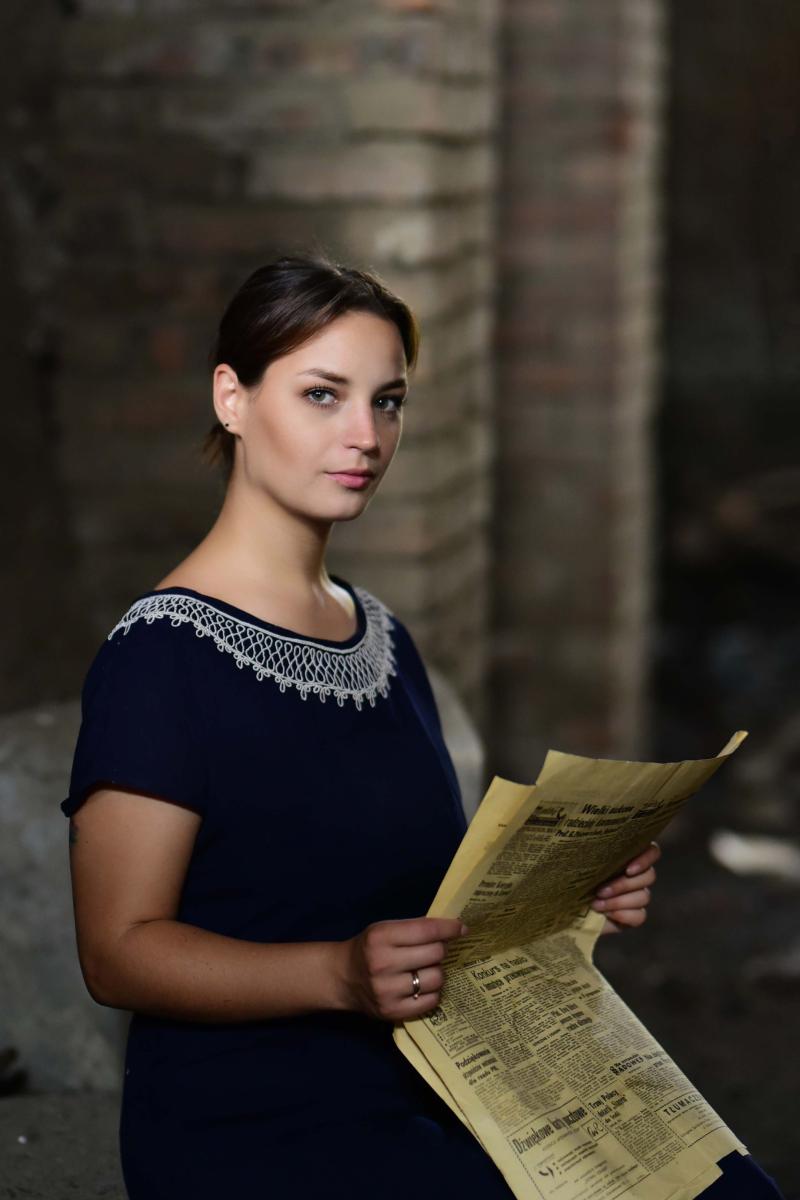 Czesława Włuka- Pani o czerwonych włosach, fotografia- Lubliniec